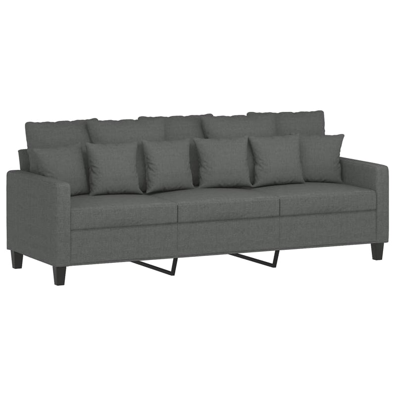 3-Sitzer-Sofa Dunkelgrau 180 cm Stoff