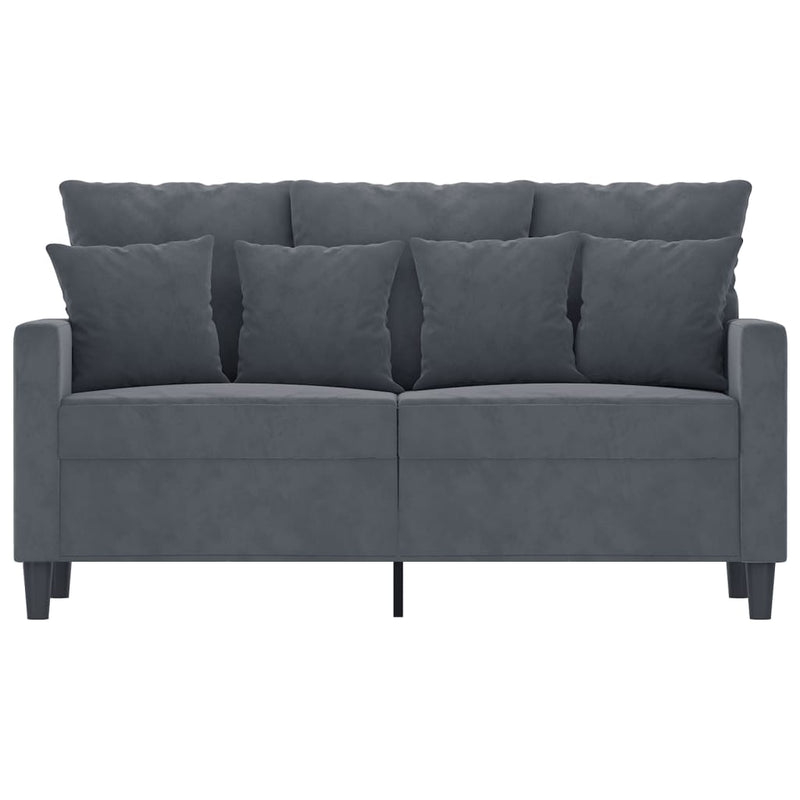 2-Sitzer-Sofa Dunkelgrau 120 cm Samt