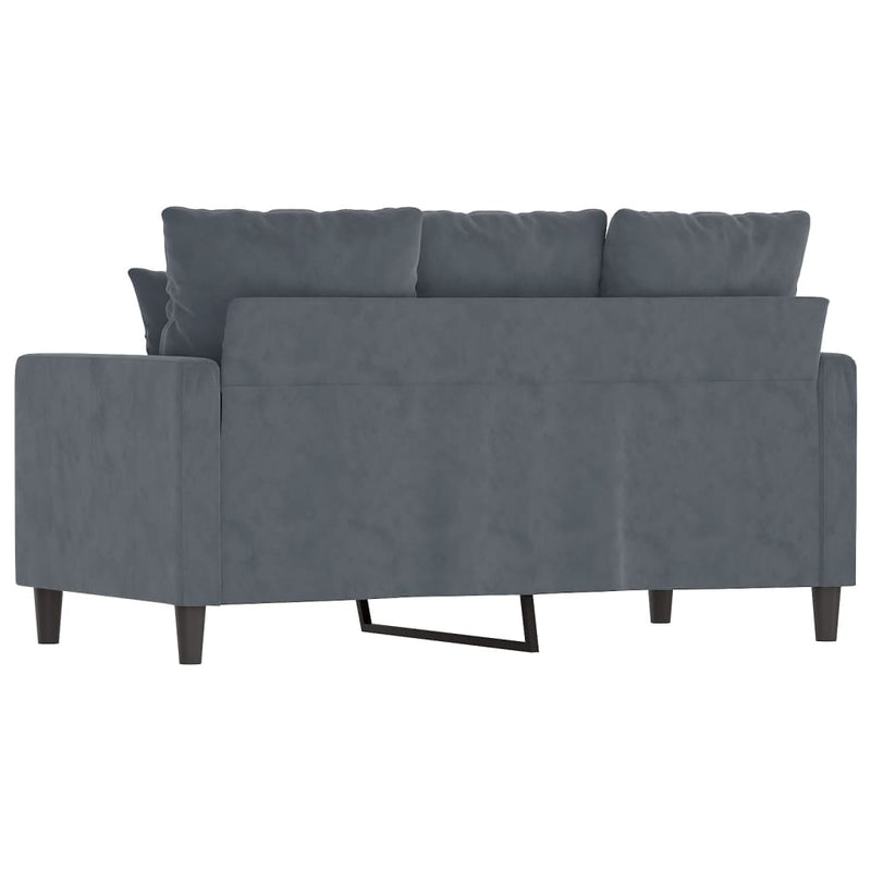 2-Sitzer-Sofa Dunkelgrau 120 cm Samt