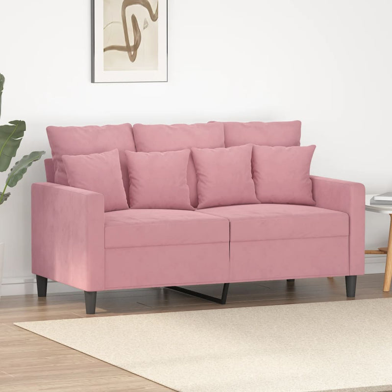 2-Sitzer-Sofa Rosa 120 cm Samt