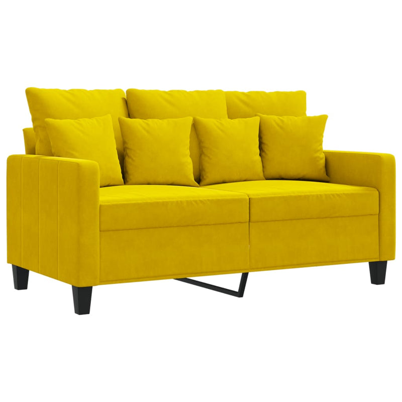 2-Sitzer-Sofa Gelb 120 cm Samt