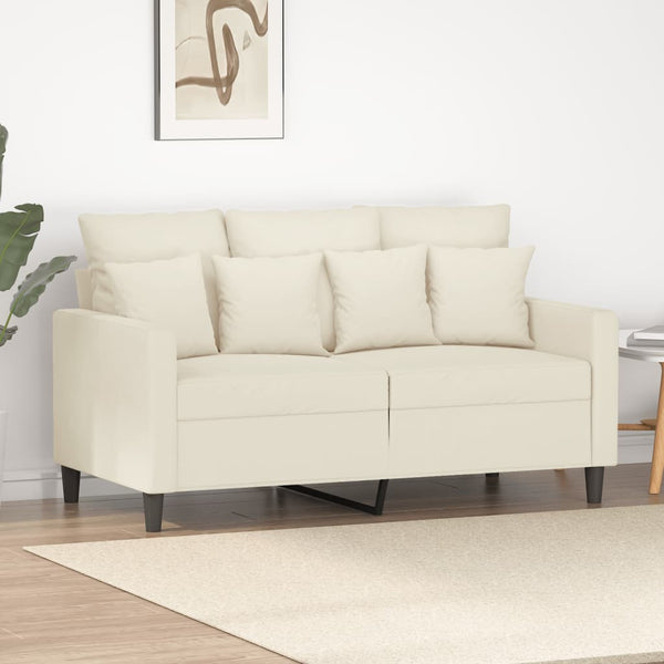 2-Sitzer-Sofa Creme 120 cm Samt