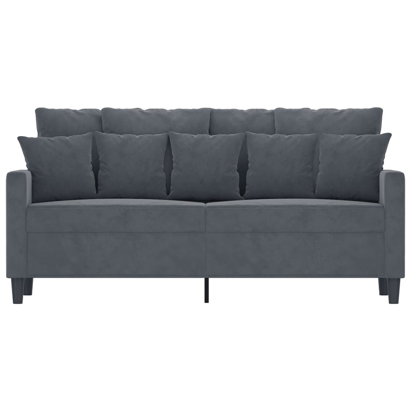 2-Sitzer-Sofa Dunkelgrau 140 cm Samt