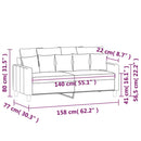 2-Sitzer-Sofa 140 Cm Samt