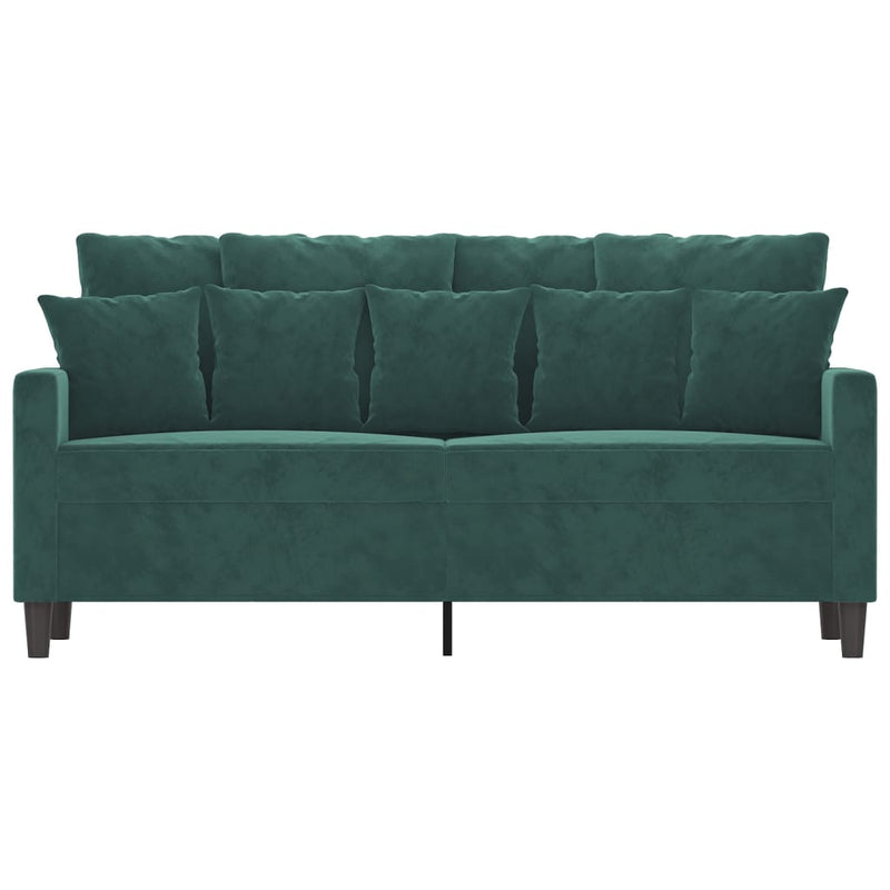 2-Sitzer-Sofa Dunkelgrün 140 cm Samt