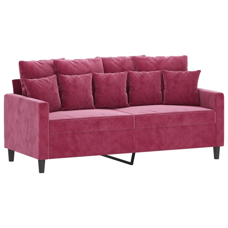 2-Sitzer-Sofa Weinrot 140 cm Samt