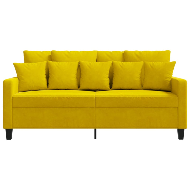 2-Sitzer-Sofa Gelb 140 cm Samt