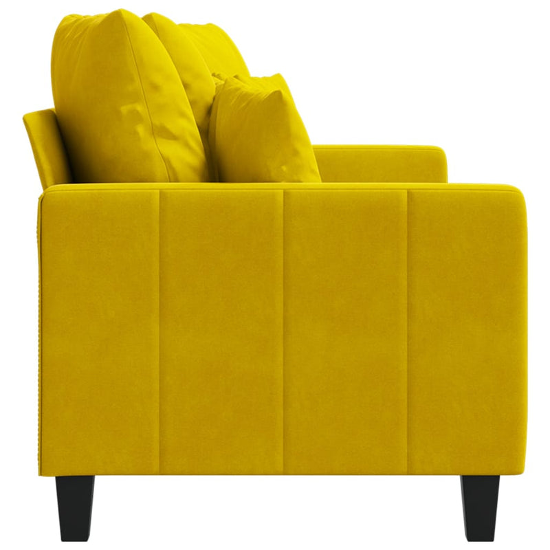 2-Sitzer-Sofa Gelb 140 cm Samt