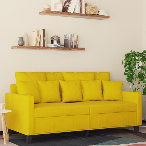 2-Sitzer-Sofa Gelb 140 cm Samt