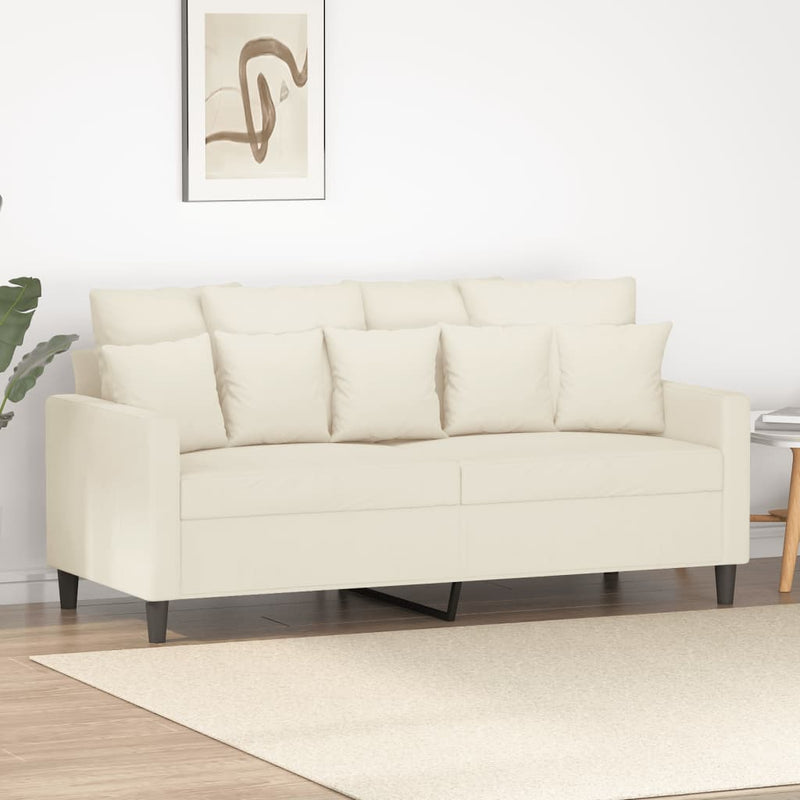 2-Sitzer-Sofa Creme 140 cm Samt