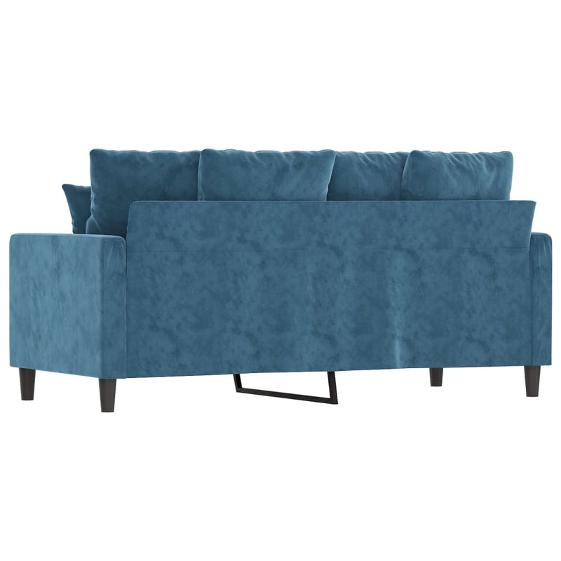 2-Sitzer-Sofa Blau 140 cm Samt