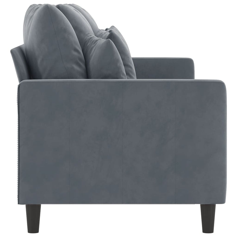 3-Sitzer-Sofa Dunkelgrau 180 cm Samt