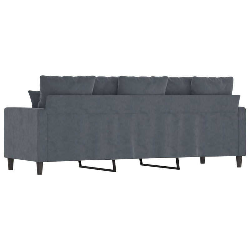 3-Sitzer-Sofa Dunkelgrau 180 cm Samt