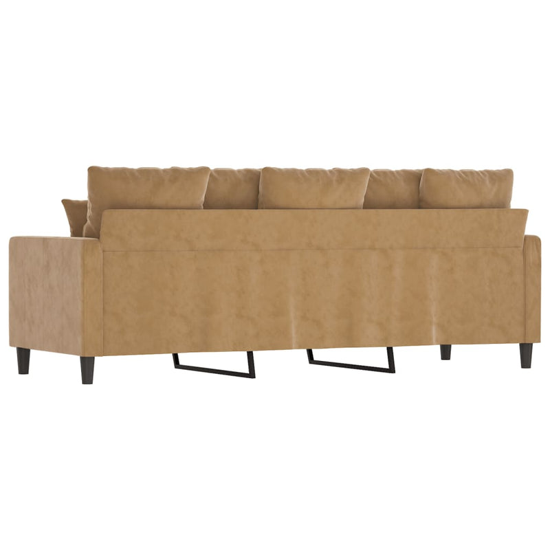 3-Sitzer-Sofa Braun 180 cm Samt