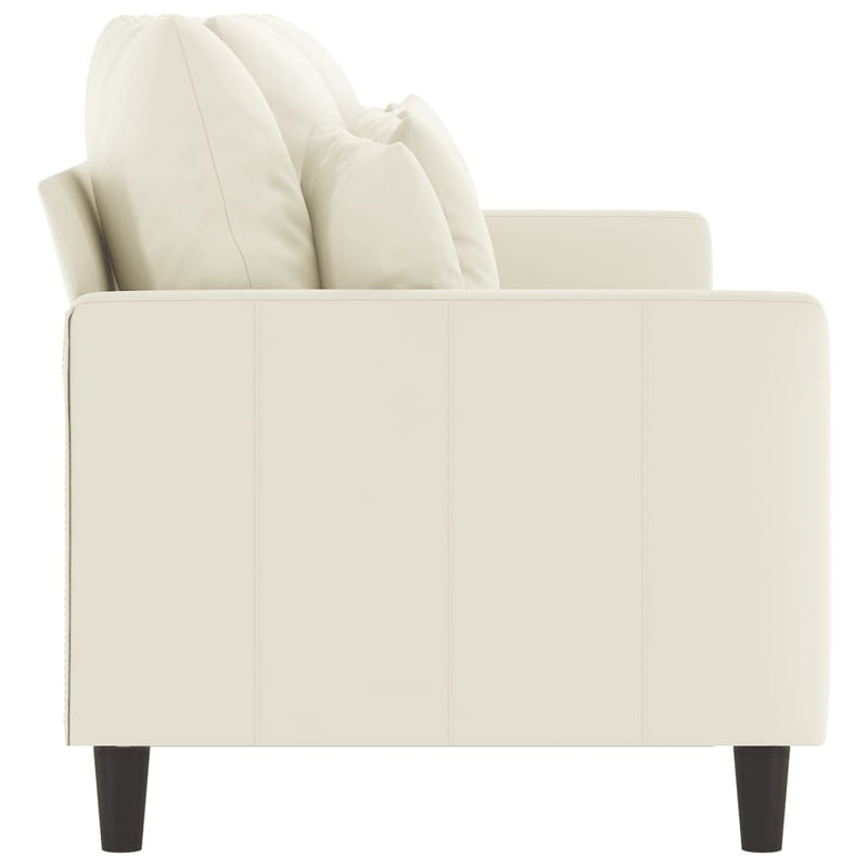 3-Sitzer-Sofa Creme 180 cm Samt