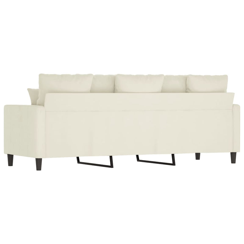 3-Sitzer-Sofa Creme 180 cm Samt