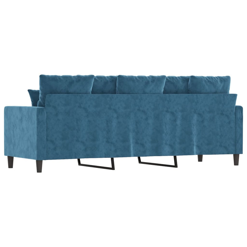 3-Sitzer-Sofa Blau 180 cm Samt