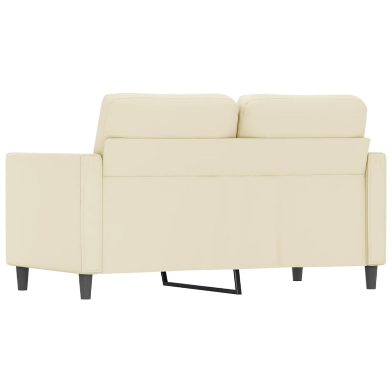 2-Sitzer-Sofa Creme 120 cm Kunstleder