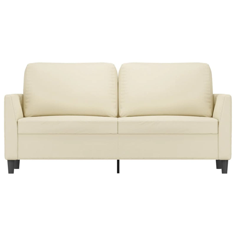 2-Sitzer-Sofa Creme 140 cm Kunstleder