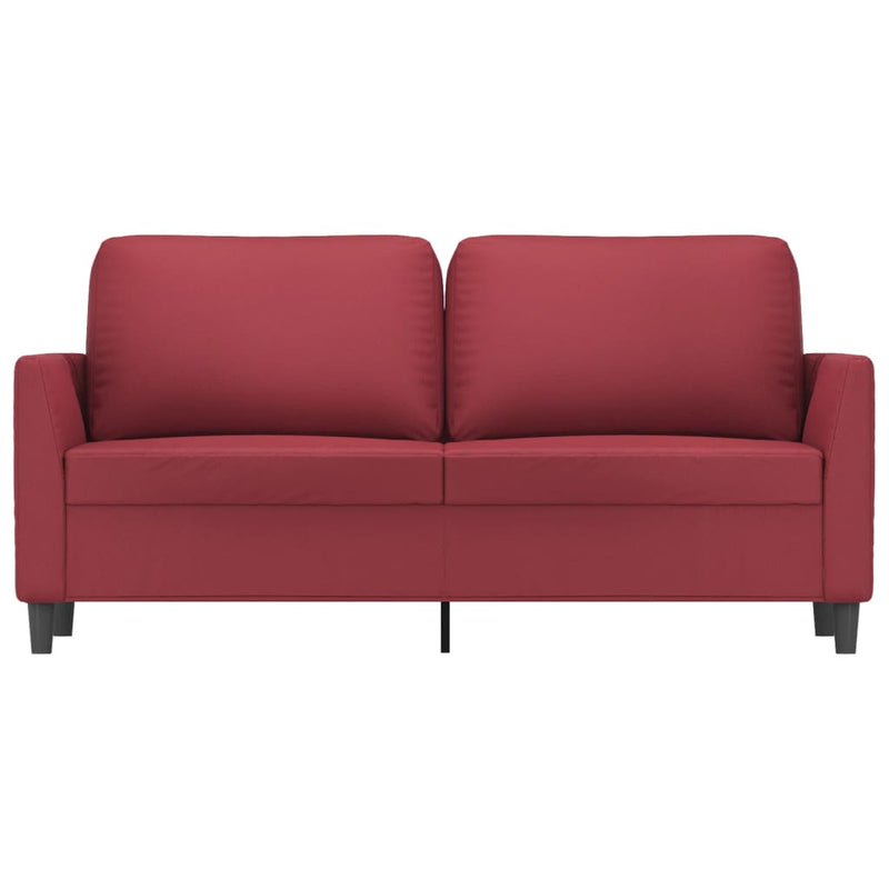 2-Sitzer-Sofa Weinrot 140 cm Kunstleder