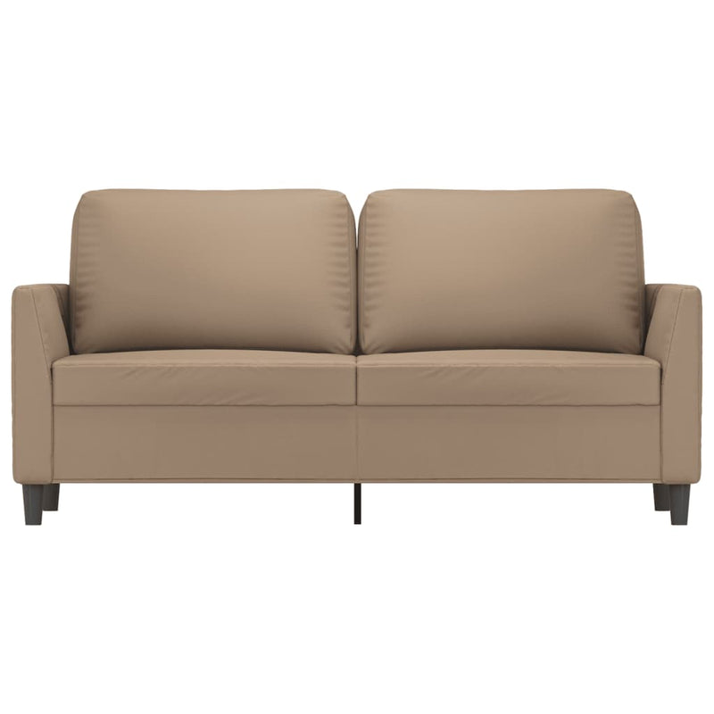 2-Sitzer-Sofa Cappuccino-Braun 140 cm Kunstleder