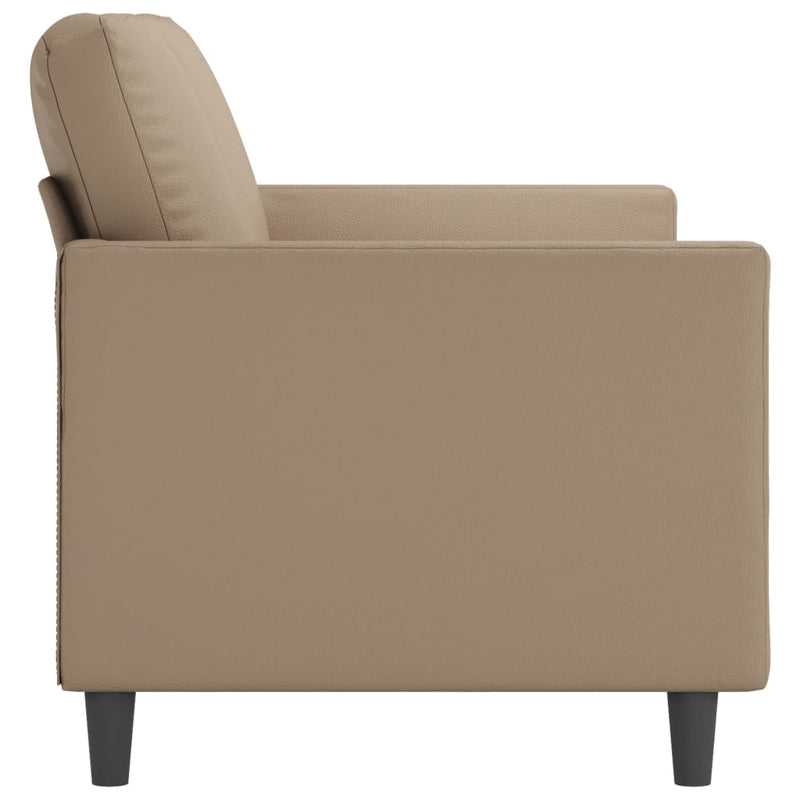 2-Sitzer-Sofa Cappuccino-Braun 140 cm Kunstleder