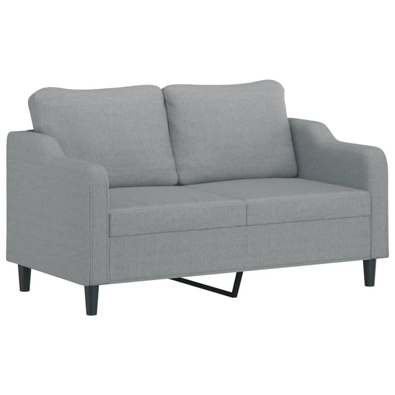 2-Sitzer-Sofa Hellgrau 140 cm Stoff