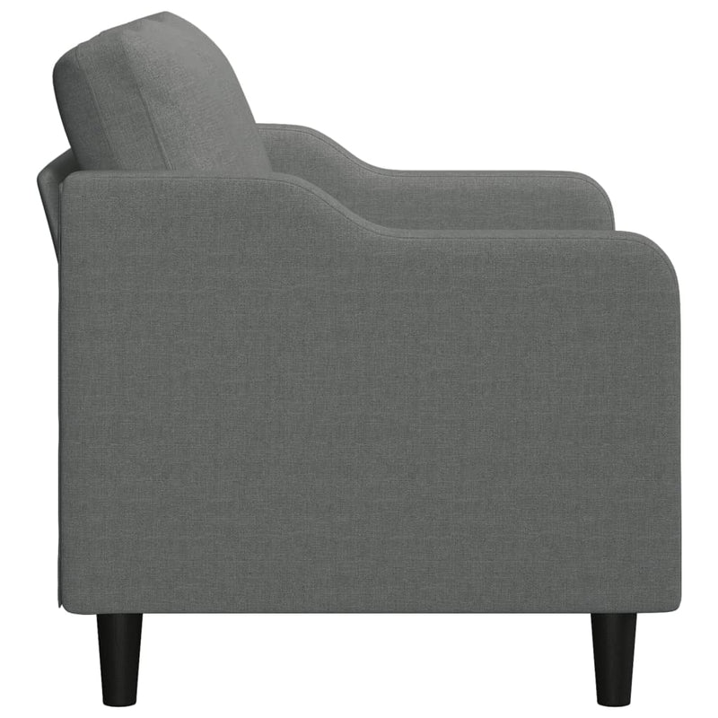 2-Sitzer-Sofa Dunkelgrau 140 cm Stoff