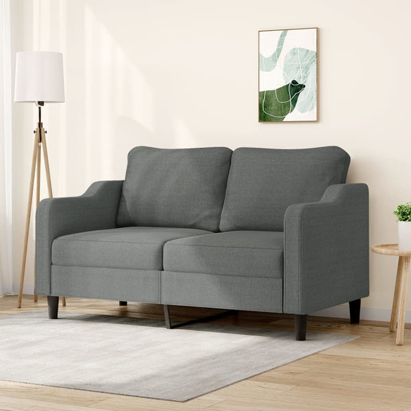 2-Sitzer-Sofa Dunkelgrau 140 cm Stoff