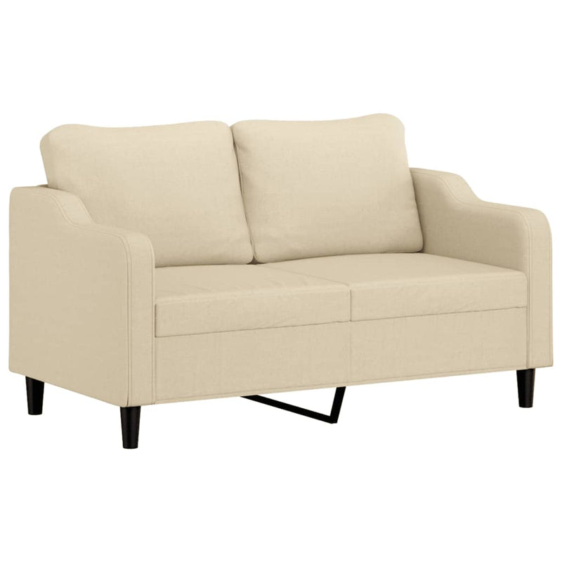 2-Sitzer-Sofa Creme 140 cm Stoff