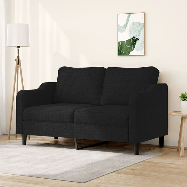 2-Sitzer-Sofa Schwarz 140 cm Stoff