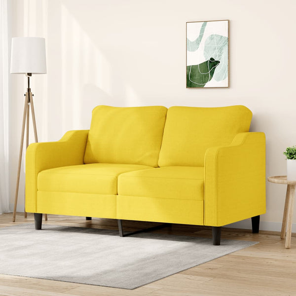 2-Sitzer-Sofa Hellgelb 140 cm Stoff