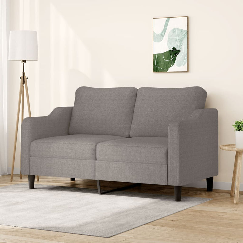 2-Sitzer-Sofa Taupe 140 cm Stoff