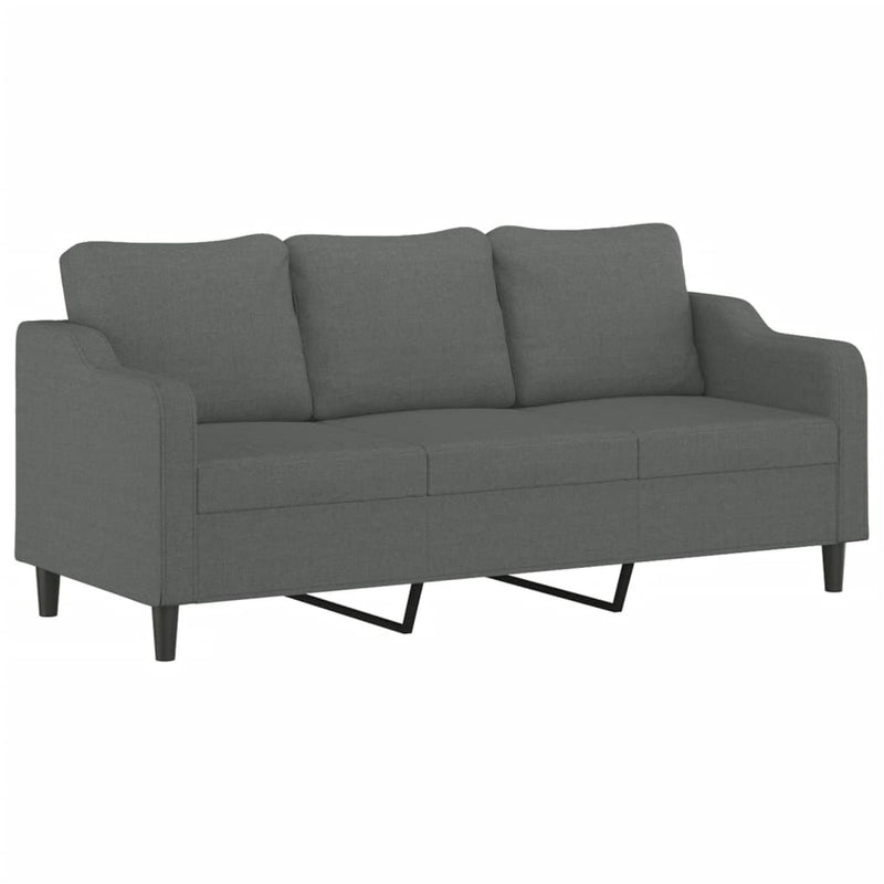 3-Sitzer-Sofa Dunkelgrau 180 cm Stoff