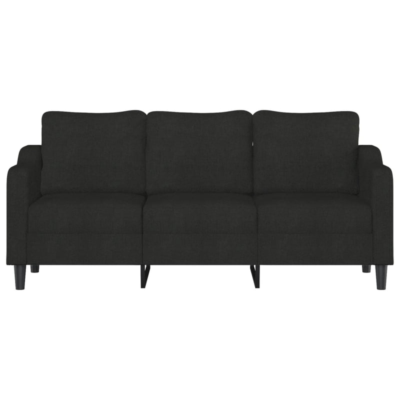 3-Sitzer-Sofa Schwarz 180 cm Stoff