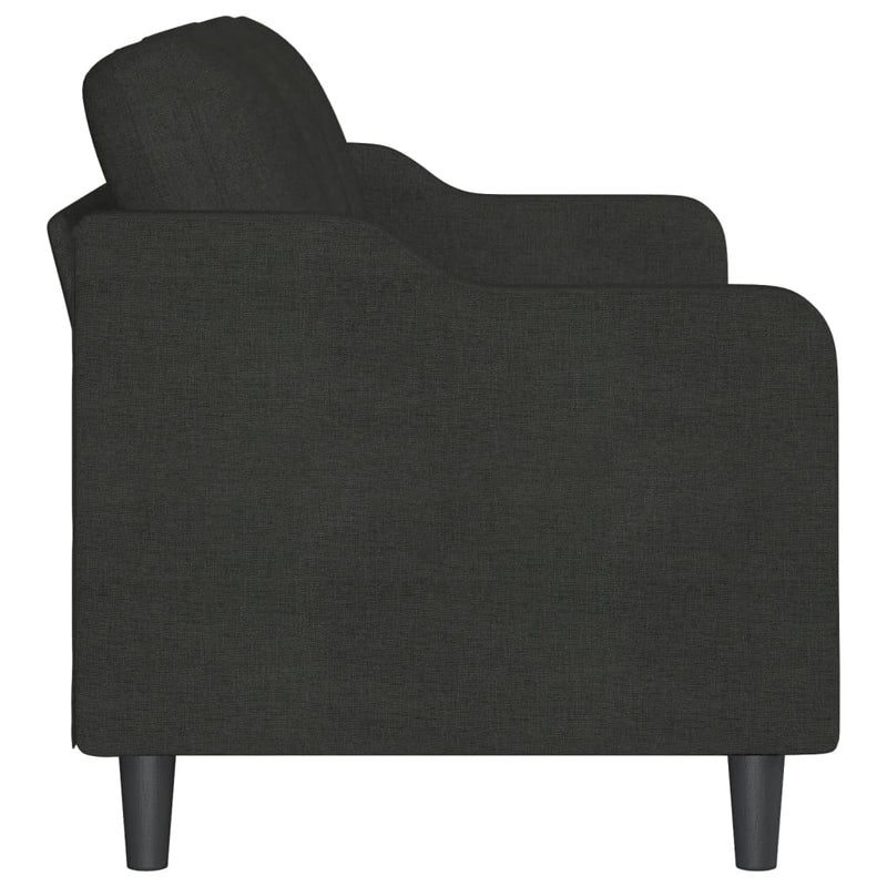 3-Sitzer-Sofa Schwarz 180 cm Stoff