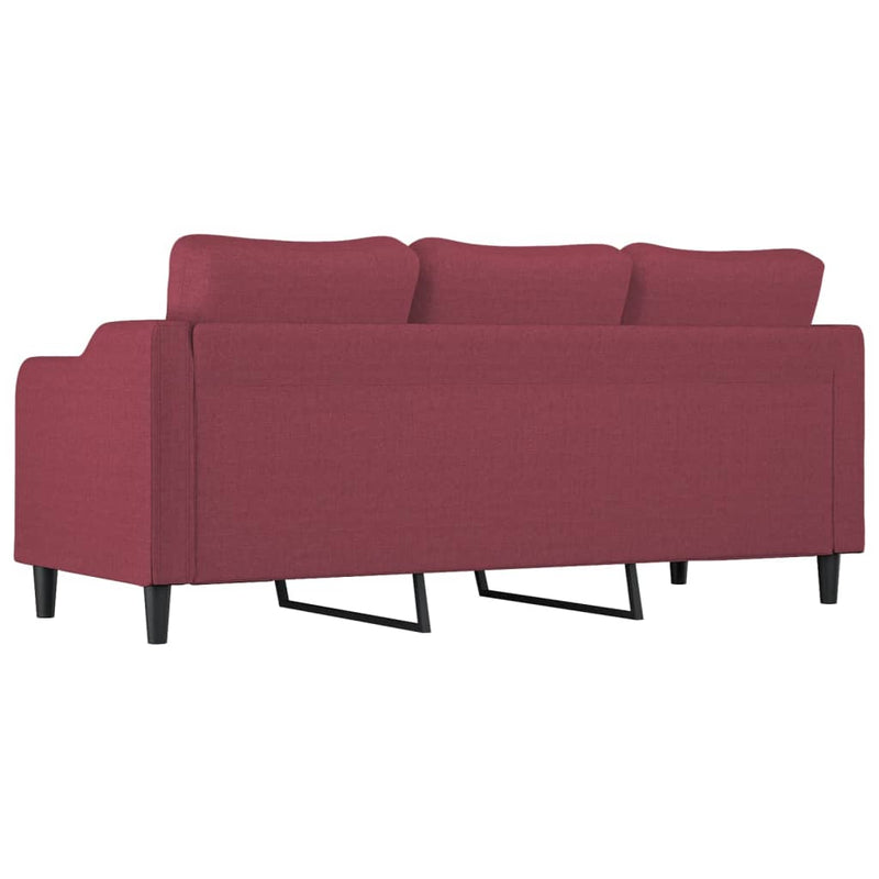 3-Sitzer-Sofa Weinrot 180 cm Stoff