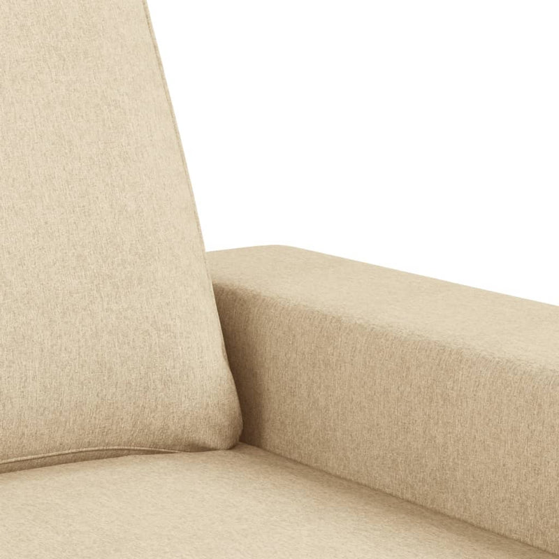 2-Sitzer-Sofa Creme 120 cm Stoff