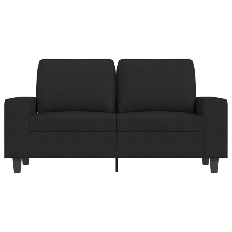 2-Sitzer-Sofa Schwarz 120 cm Stoff