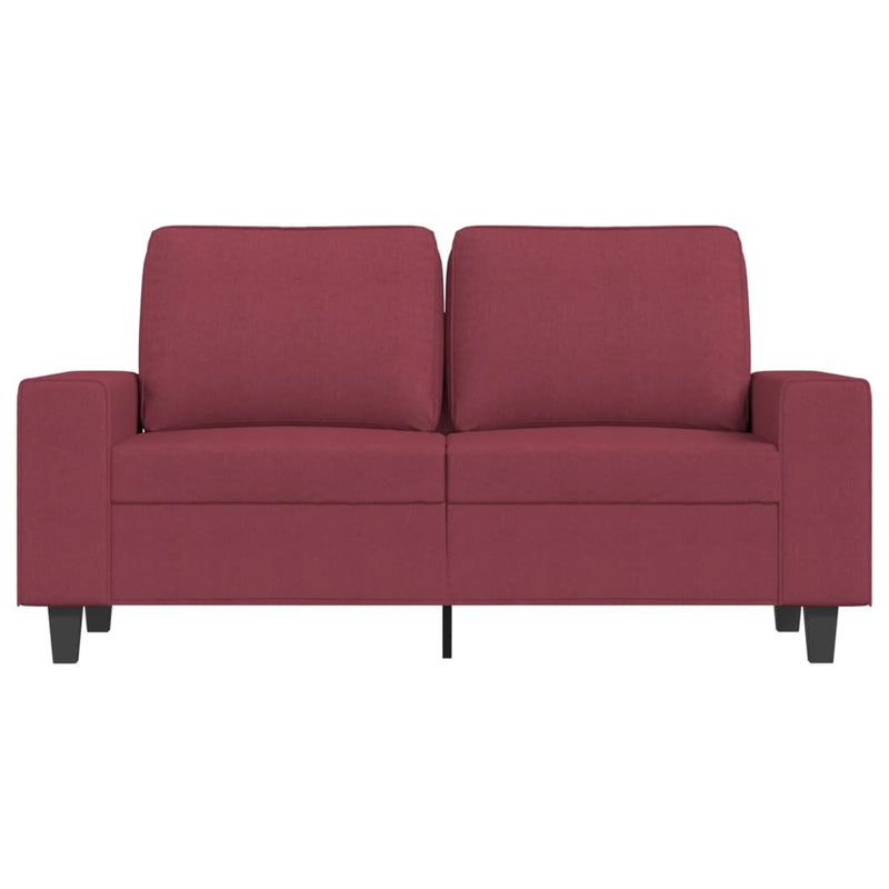 2-Sitzer-Sofa Weinrot 120 cm Stoff