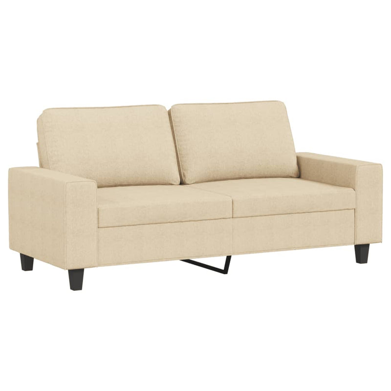 2-Sitzer-Sofa Creme 140 cm Stoff