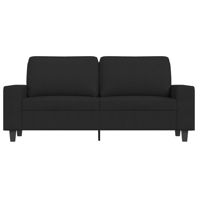 2-Sitzer-Sofa Schwarz 140 cm Stoff