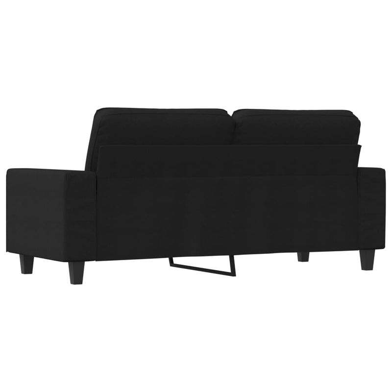 2-Sitzer-Sofa Schwarz 140 cm Stoff