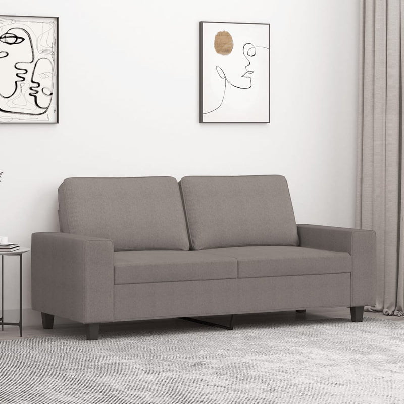 2-Sitzer-Sofa Taupe 140 cm Stoff