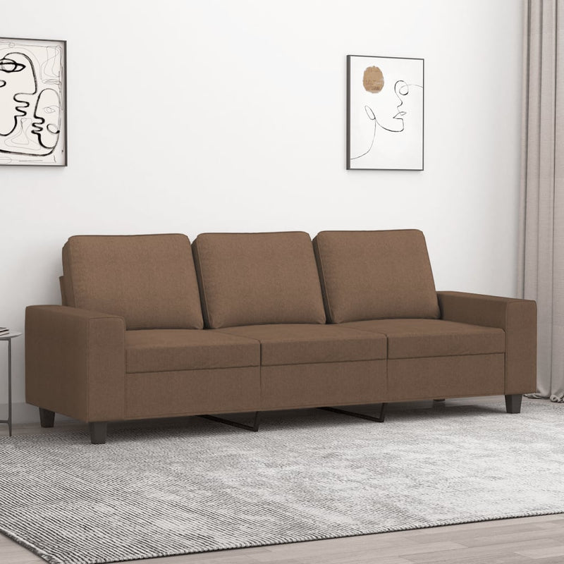 3-Sitzer-Sofa Braun 180 cm Stoff