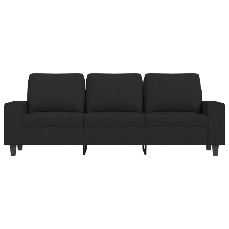 3-Sitzer-Sofa Schwarz 180 cm Stoff