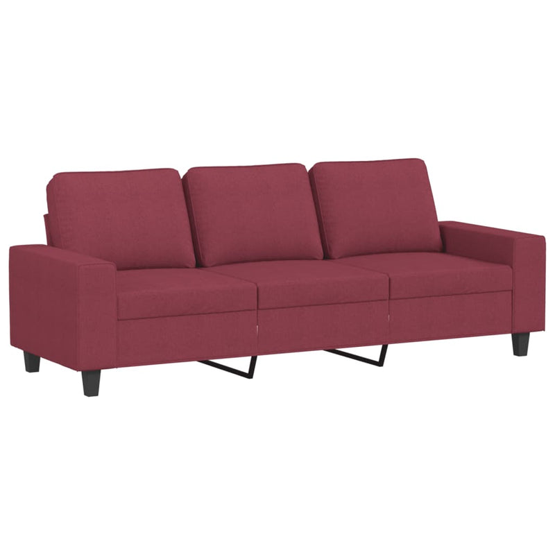 3-Sitzer-Sofa Weinrot 180 cm Stoff