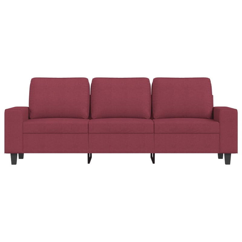 3-Sitzer-Sofa Weinrot 180 cm Stoff