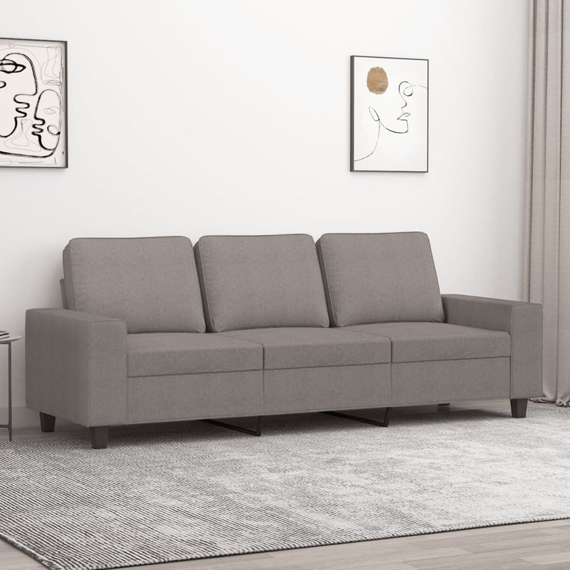 3-Sitzer-Sofa Taupe 180 cm Stoff