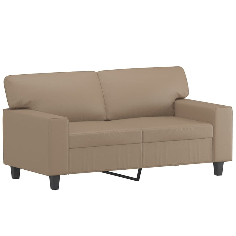 2-Sitzer-Sofa Cappuccino-Braun 120 cm Kunstleder